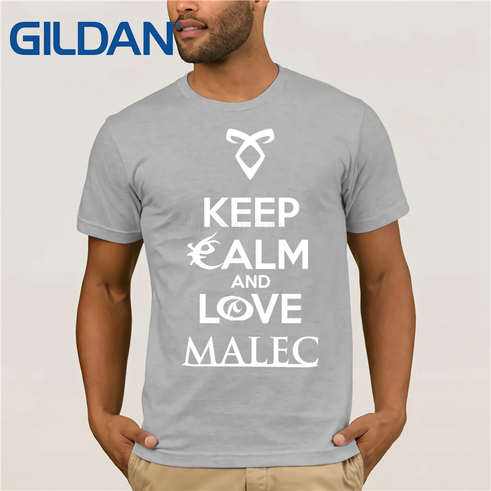 Shadowhunters The mortal instruments Keep calm and love malec Magnus Bane Alec Lightwood футболка в подарок|Мужские
