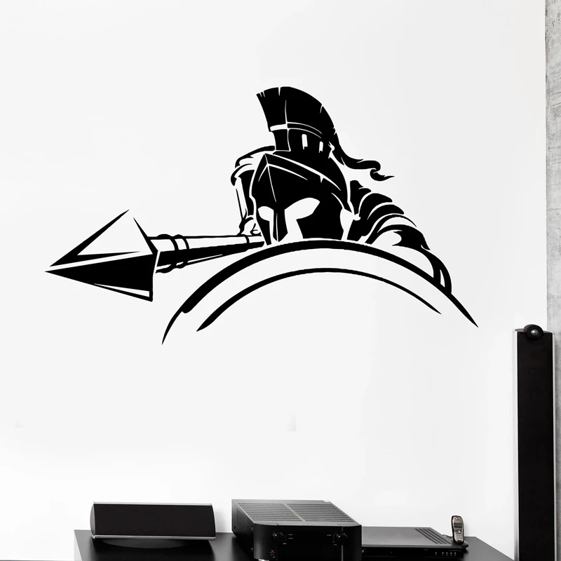 

Ancient Soldier Wall Sticker Gladiator Vinyl Decal Fighter Home Decor Spartan Warrior Poster Bedroom Living Room Decoration