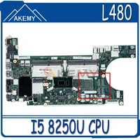 akemy for lenovo thinkpad l480 l580 notebook motherboard nm b461 cpu i5 8250u 100 tested fru 01lw375 01lw376 01lw378 01lw377
