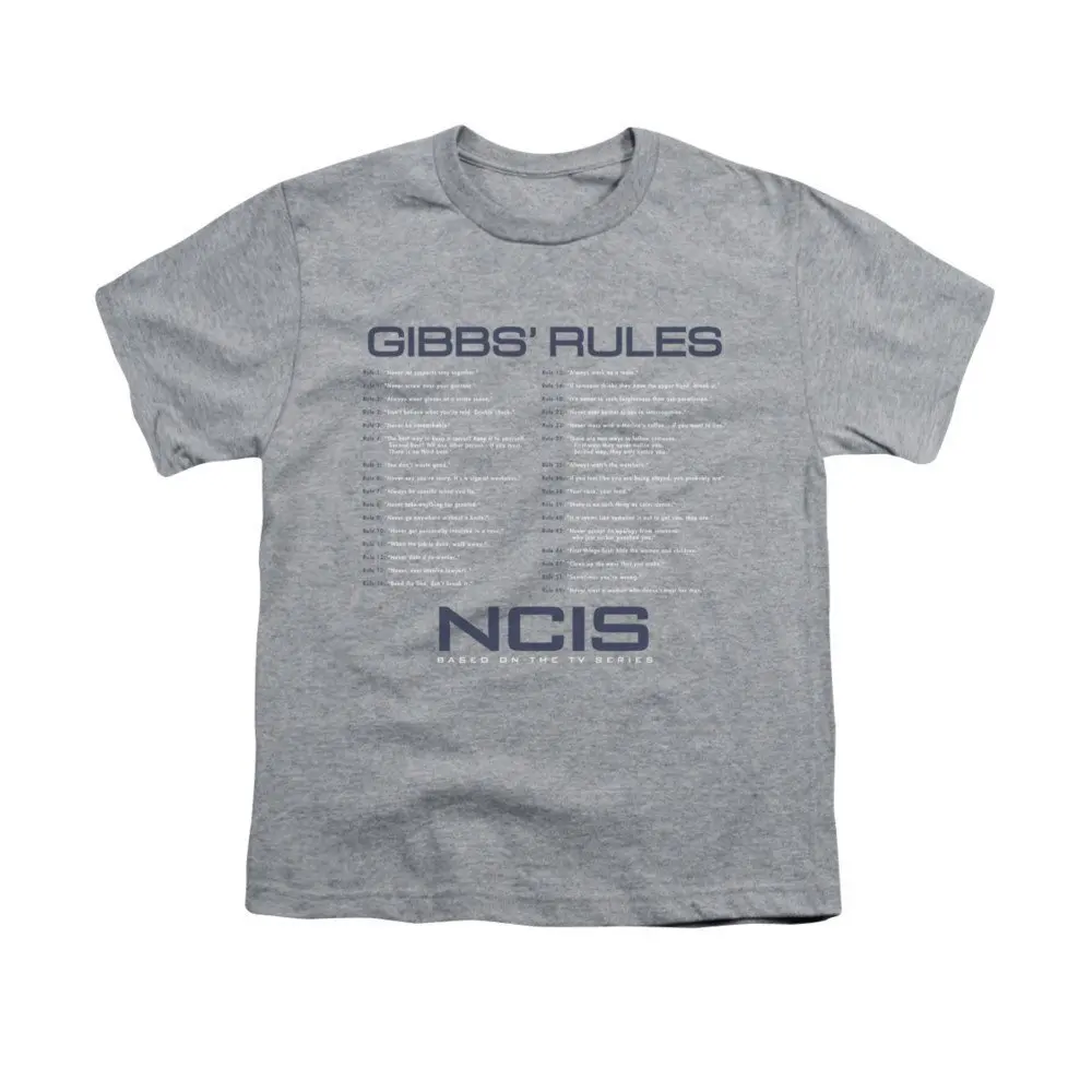 TSDFC NCIS Gibbs Rules Молодежная Футболка Унисекс Мужская женская футболка| |