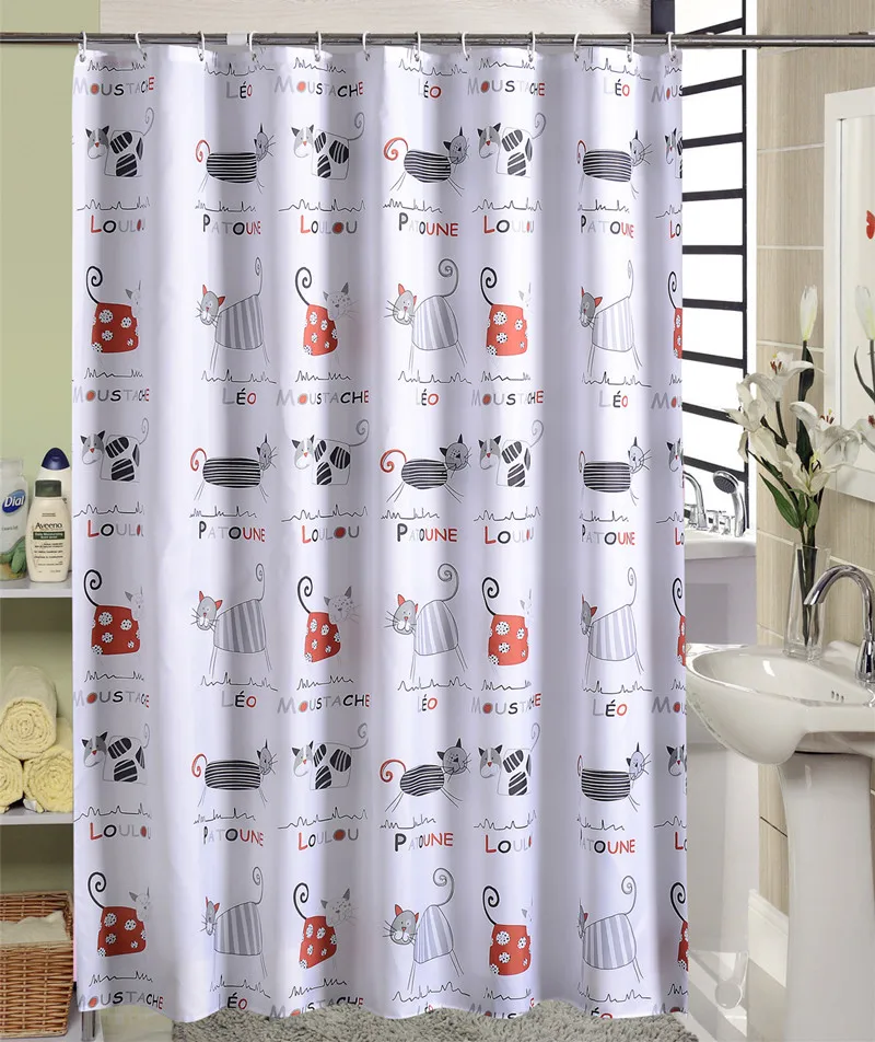 Занавеска для душа с мультяшной тележкой детей забавная занавеска из плотного