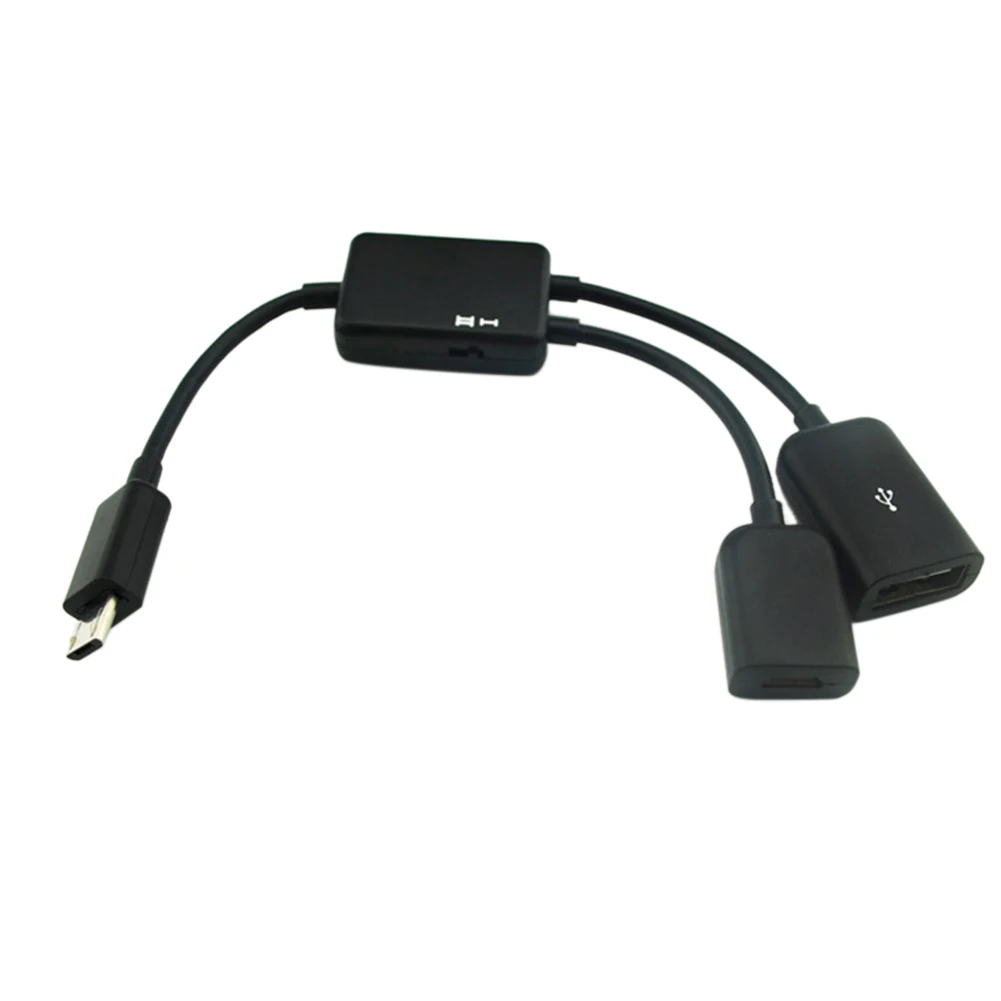 Многофункциональный соединитель Micro USB разветвитель передачи черный заряд 0 2 м в 1
