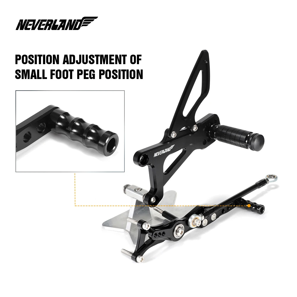 Для Triumph DAYTONA 675 Street Triple 2006-2012 CNC Регулируемые задние комплекты Rearset подножка подножки D49
