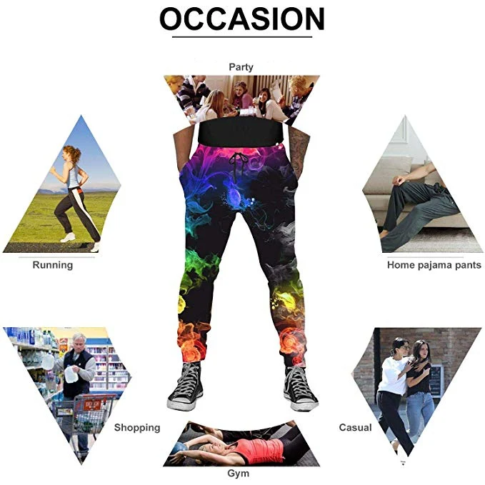 Джоггеры с 3D принтом Галактики для мужчин и женщин повседневные спортивные