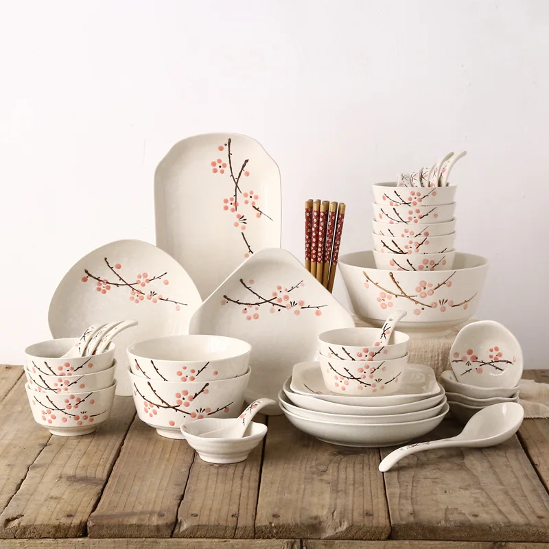 Набор столовой посуды в японском стиле миска/блюдо/тарелка/палочки/ложка 46