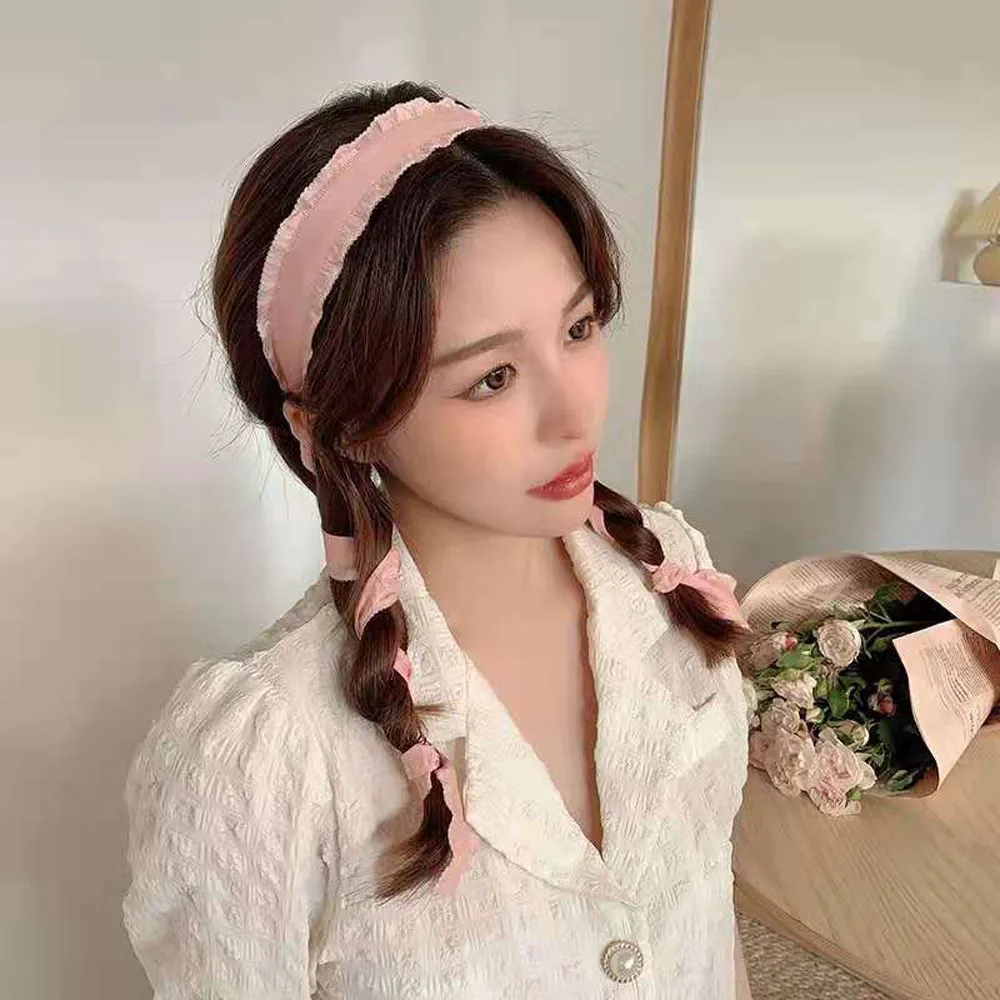 

Satin Hair Hoop Hairband for Girls Hair Accessories Fashion Solid Ruched Headband Hair Bands Headdress Cute