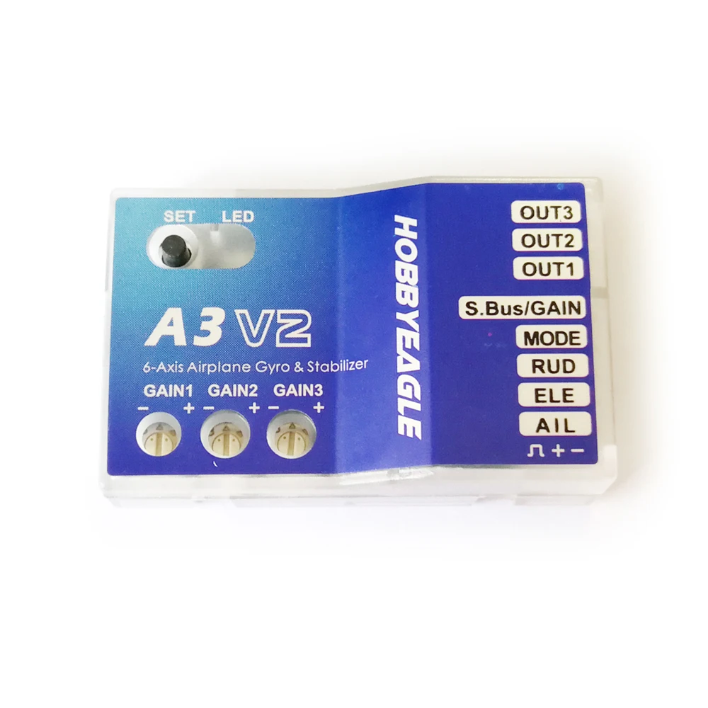 HOBBYEAGLE A3 V2 / A3-L V2 Контроллер полета для самолетов-стабилизаторов 3-го осевого гироскопа / 6-осевой гироскоп для RC самолета фиксированного крыла модельной части.