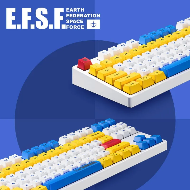 original ikbc gundam 2 4ghz wireless mechanical gaming keyboard cherry mx red switch 87 keys pbt keycaps for computer gamer free global shipping