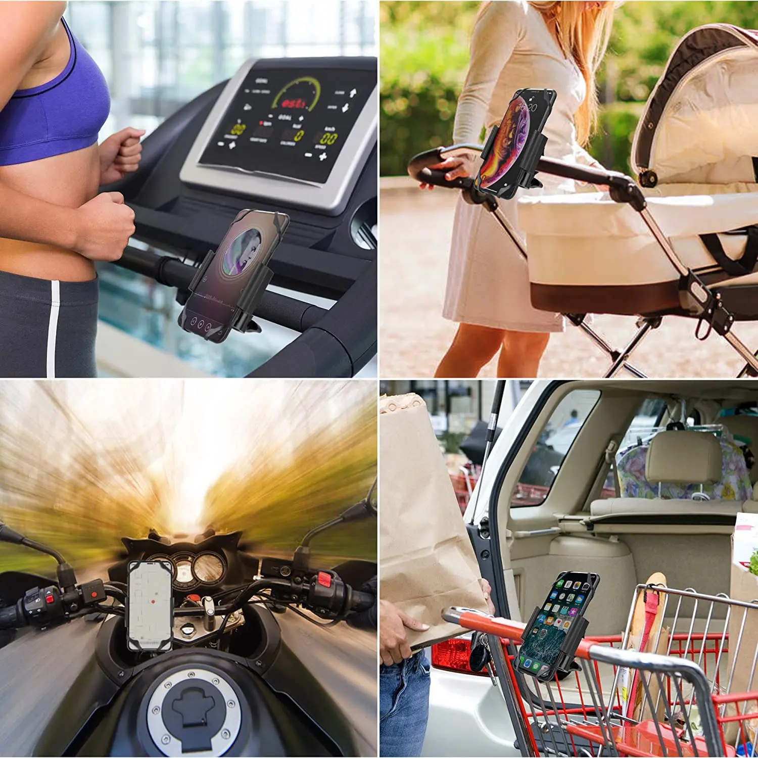 Bike Metal Anti Shake 360 Rotation Phone Holder for Handlebar Bicycle Accessories  with Adjustable Universal Handlebar Cradle