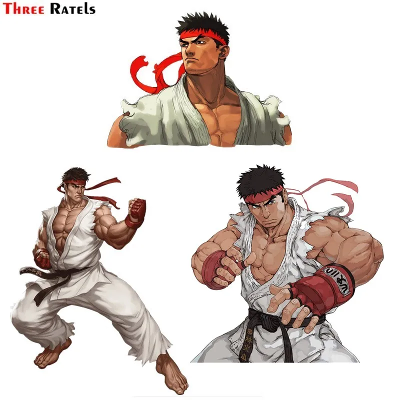 Наклейка на Кузов мотоцикла и дорожного велосипеда Three Ratels FC938 Ryu Fighter|Наклейки