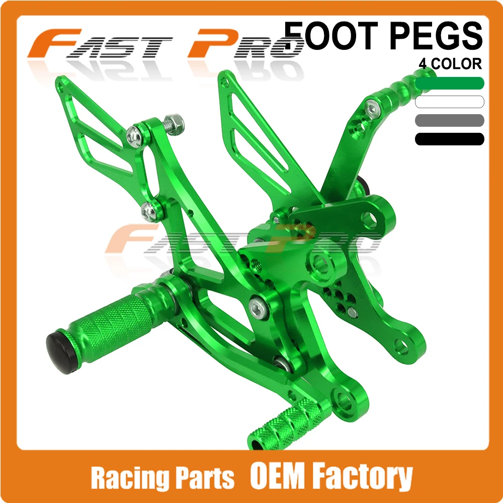 CNC Мотоцикл Регулируемые штифты для заготовки педали отдыха для KAWASAKI ZX6R ZX-6R ZX 6R 2005 2006 2007 2008