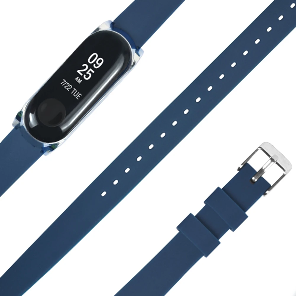 Силиконовый ремешок для mi band 4 умный браслет из нержавеющей стали, металлический браслет для Xiaomi mi Band 3 4 NFC Global Smart watch