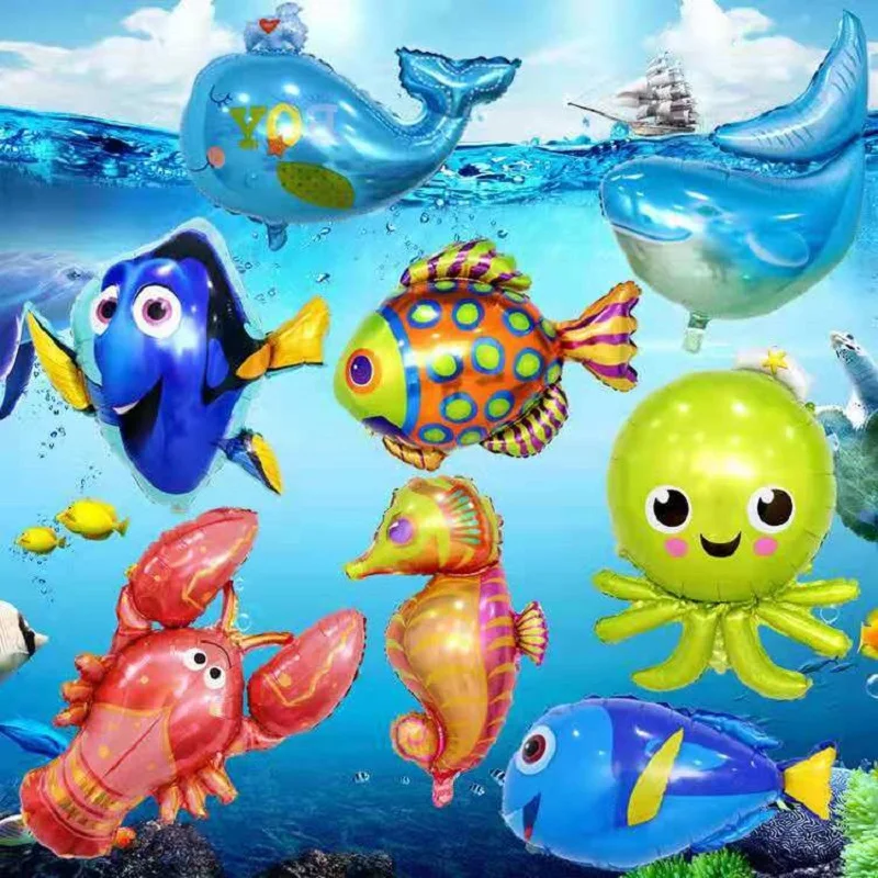Воздушный шар из фольги морское животное морская звезда краб осьминог гиппокамп