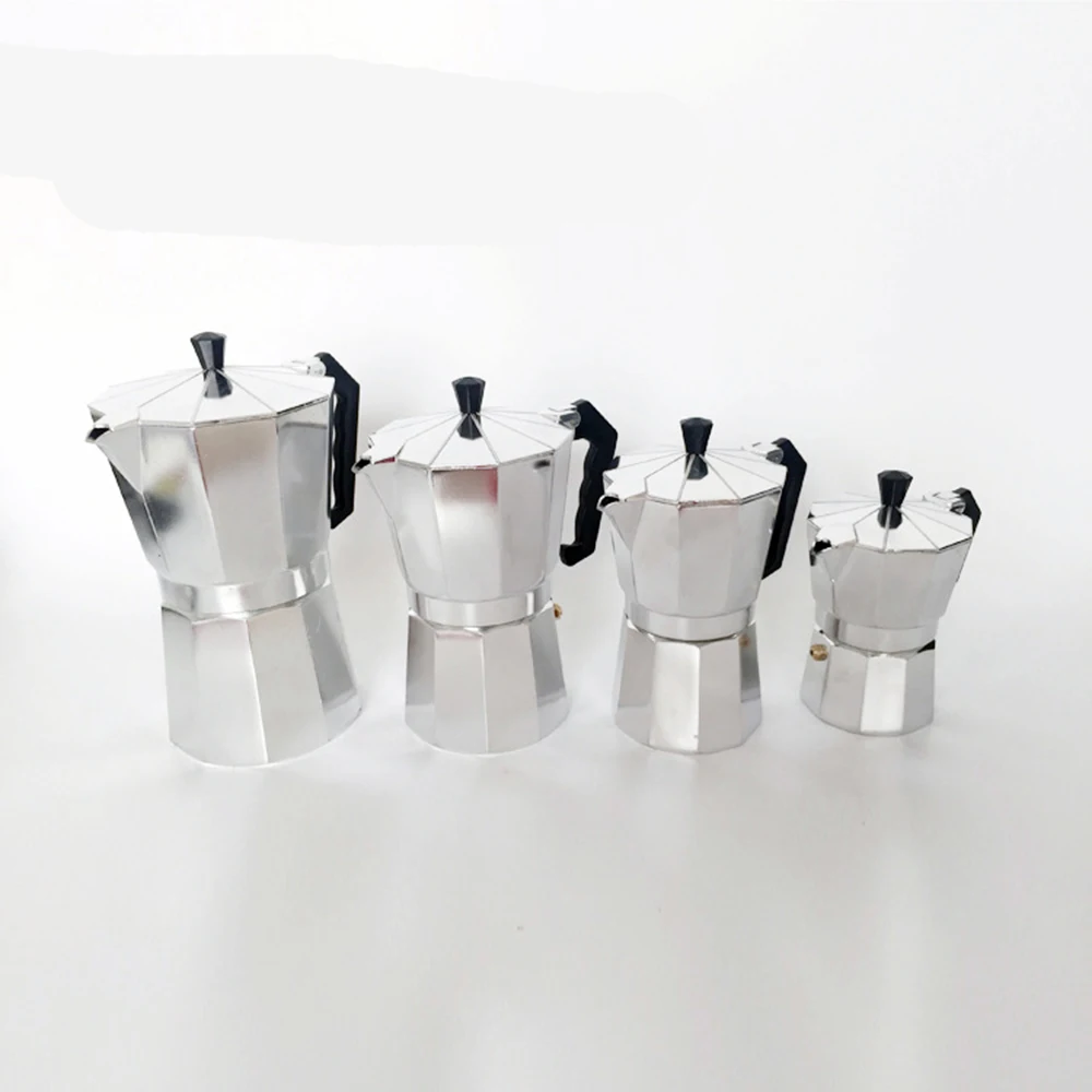 Кофеварка мокко кофейник портативный восьмиугольный алюминиевый фильтр