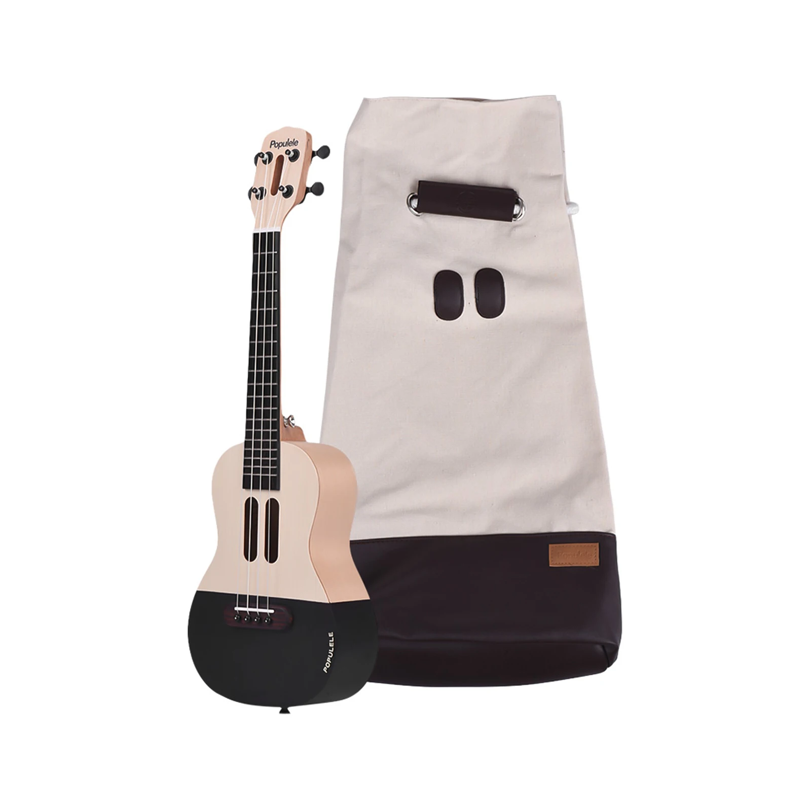 

Populele U1 23 Inch Smart Concert Ukulele Ukelele Uke Kit Supports APP Teaching BT Connection ABS Fretboard with LED light