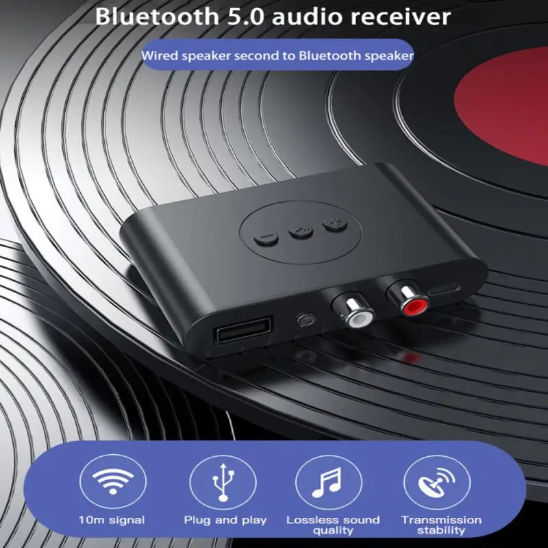 

New 3.5 Bluetooth 5.0 Receiver 3.5mm Jack Aux Wireless Adapter Music For TV Car Bluetooth 5.0 3.5 Mm Audio Receiver U Disk Play