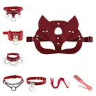 Экзотический аксессуар для женщин, Эротическая маска с полуглазами для косплея лица, кошки, кожаный маскарадный шар, необычная маска для Хэллоуина, вечеринки, сексуальные костюмы