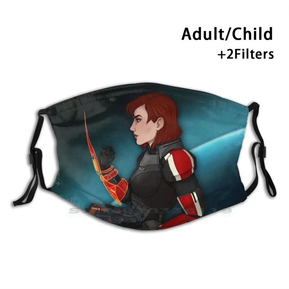 

Пылезащитный фильтр для детей, командир Джейн Шепард, смываемая маска для лица