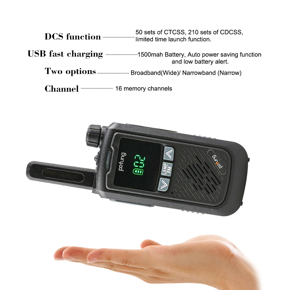 F17 2 шт. иди и болтай Walkie Talkie “иди 446 00625-446 09375 МГц 16CH Портативный Карманный