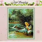 Набор для вышивки рыболовным мальчиком, Набор для вышивки крестиком 14CT 11CT, оптовая продажа китайских наборов для вышивки крестиком