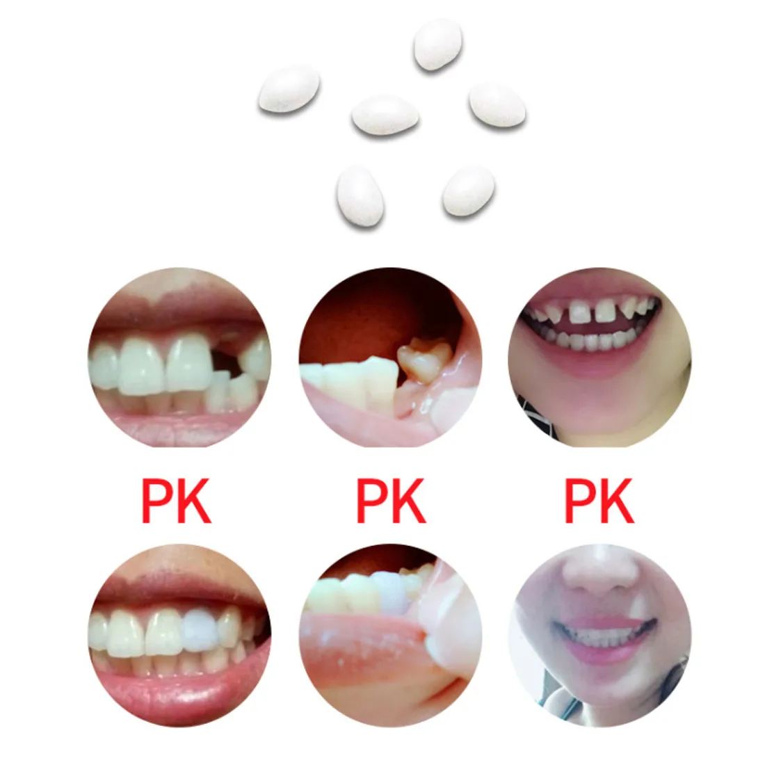 Новый макияж #30 протезы модифицированные временные зубы домашние недостающие