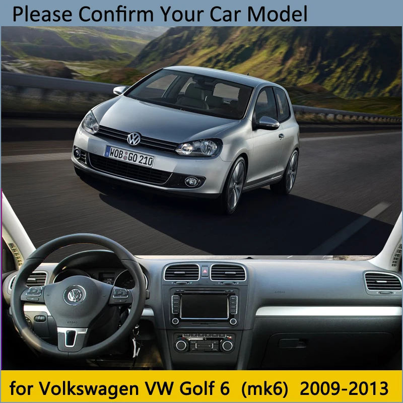 Защитная накладка на приборную панель для Volkswagen VW Golf 6 MK6 2009 ~ 2013 5K автомобильные - Фото №1