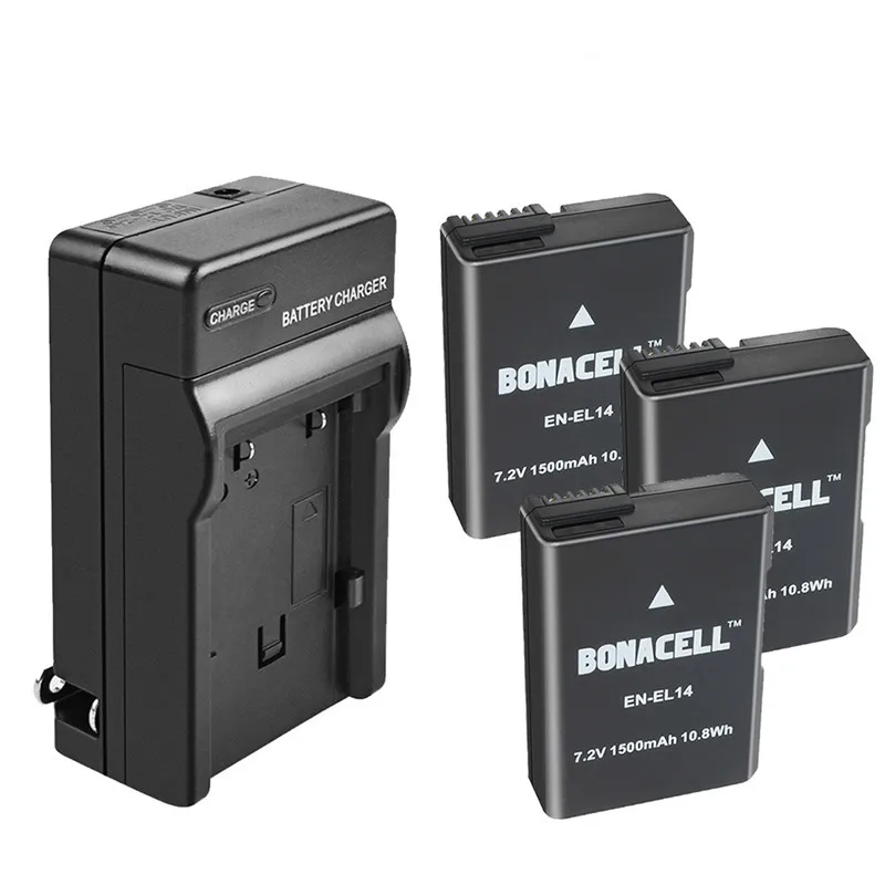 Bonadget 1500 мА/ч EN-EL14 ENEL14 RU EL14 Зарядное устройство ДЛЯ ЗАМЕНЫ Nikon D5200 D3100 D3200 D5100 P7000 P7100