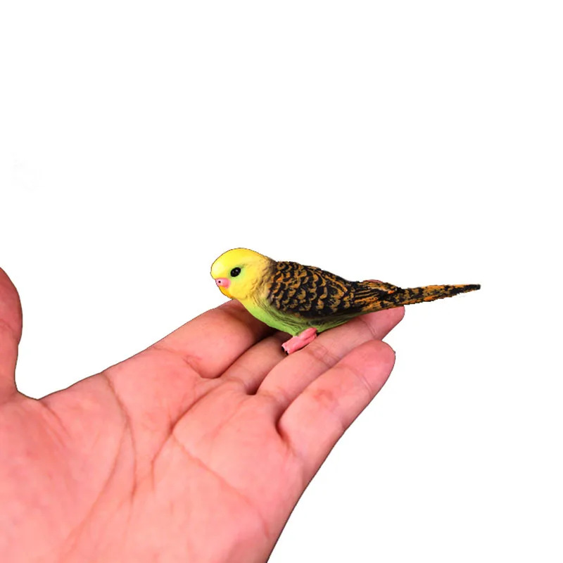 

Примитивная модель животных с птицей, имитирующая ветер, зеленая кожа, синяя попугая, птица, милое маленькое животное