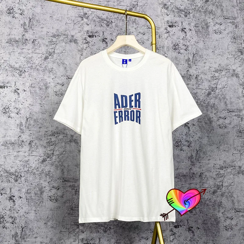 

2021SS ADER ERROR T-shirt Men Women Blue Logo Print Adererror Short Sleeve Red ARROW Mark ADER Tee High Quality Cotton Tops