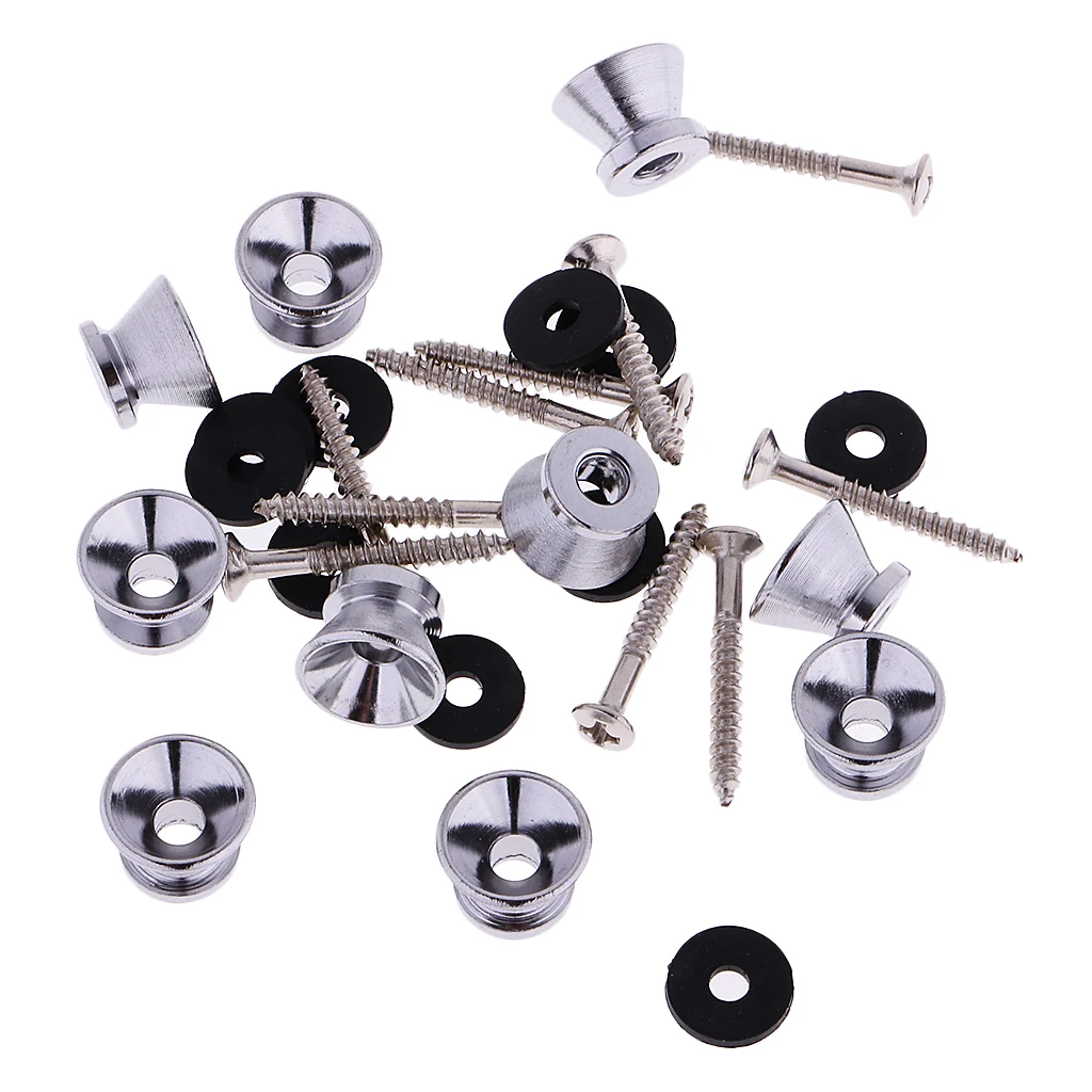20 stücke silber elektrische gitarre bass strap lock schwanz pin ukulele pins taste free global shipping