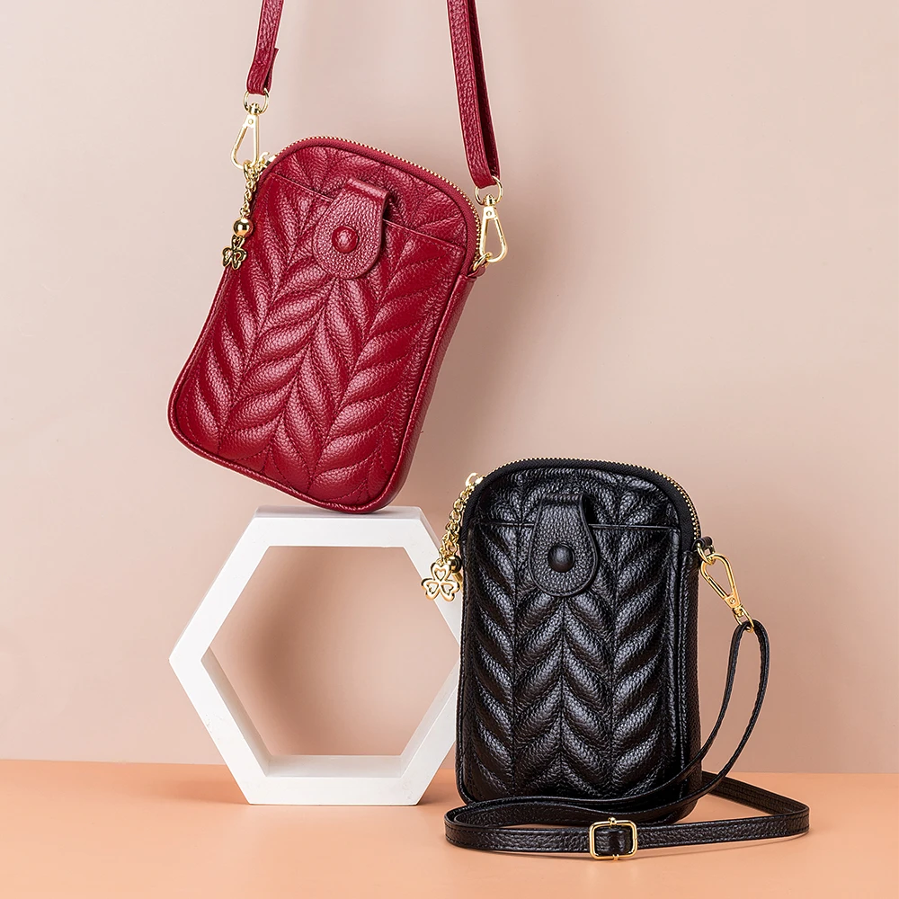 2021 Модные женские Мини-сумочки сумка через плечо из натуральной кожи женская