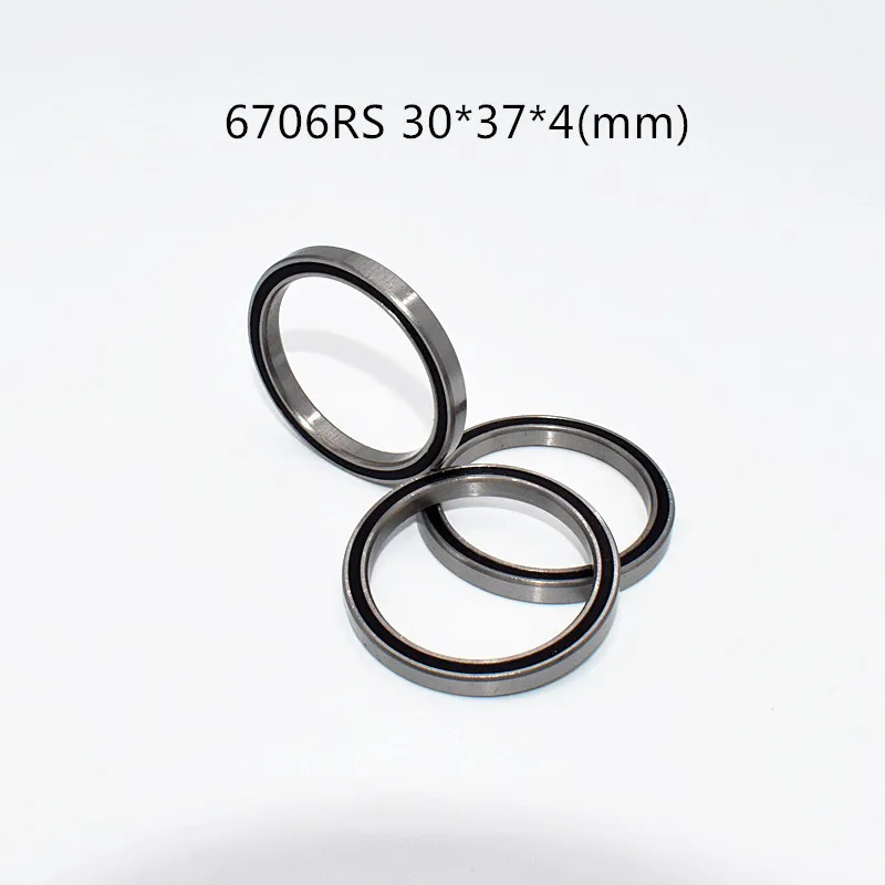 Bearing 1pcs 6706RS 30*37*4(mm) free shipping chrome steel Rubber Sealed High speed Mechanical equipment parts