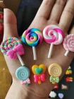 3050 шт, каваи микс украшения 6-10 см для ногтейDIY игрушки, волосы, мультфильм конфеты. Акриловый дизайн Красочные Смолы сладости амулеты # NE-3D