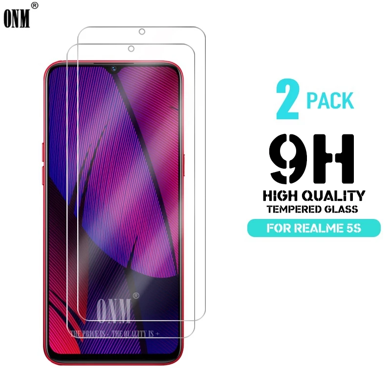 2 шт. закаленное стекло для OPPO Realme 5S Защитное экрана 2.5D 9 H премиум класса защитная