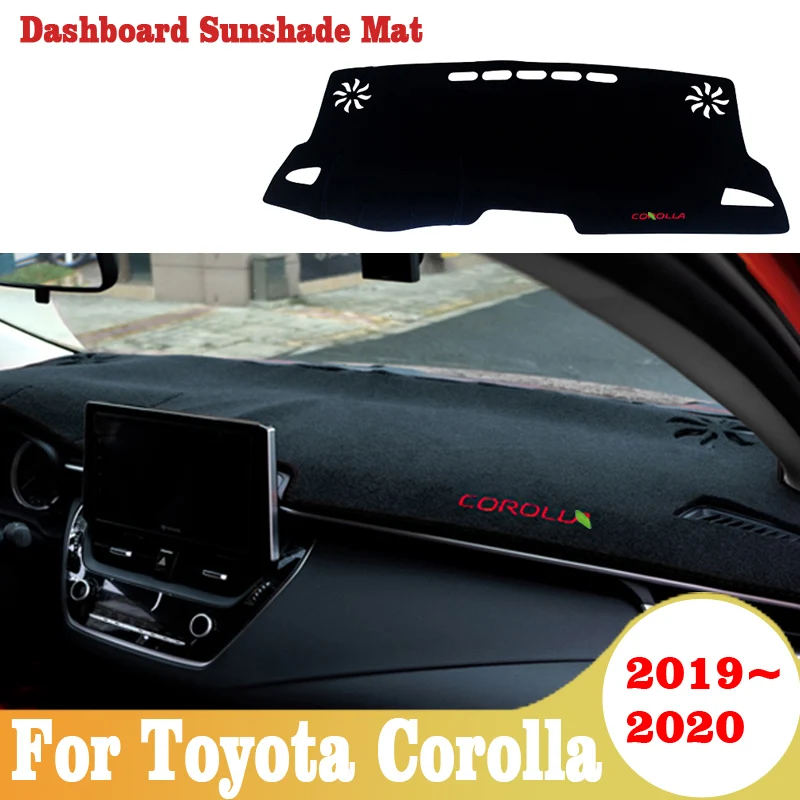 

Car Dashboard Avoid Light Pad Instrument Platform Desk Cover Mats Carpets For Toyota Corolla 2019 2020 Accessories