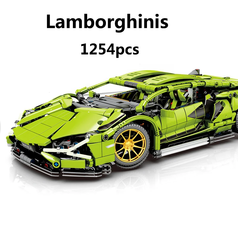 

LegoINGlys Technic Series Machinery Vehicles Lamborghinis Bugattied Building Blocks City Racing Sport Car Creator MOC Model Toy