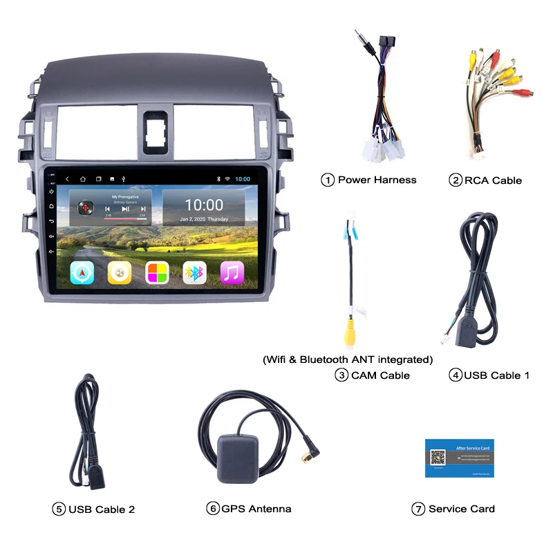 2G ОЗУ 9 дюймов android 10 автомобильный dvd плеер для Toyota Corolla 2007 2013 аудио радио