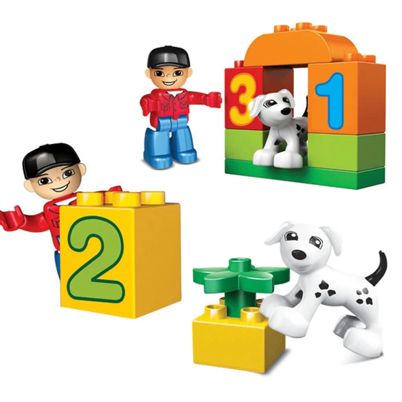 

50pcs Number Train Large particles Montessori Building Blocks Set Bricks Educational Baby City Assemble DIY Toys For Children Gi