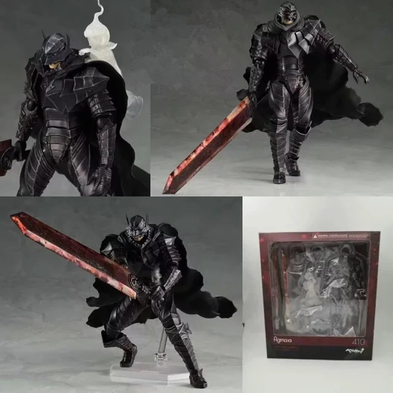 Berserk Figma 410 черная фигурка фехтовальщика Коллекционная модель игрушки 22 см с розничной коробкой для подарков