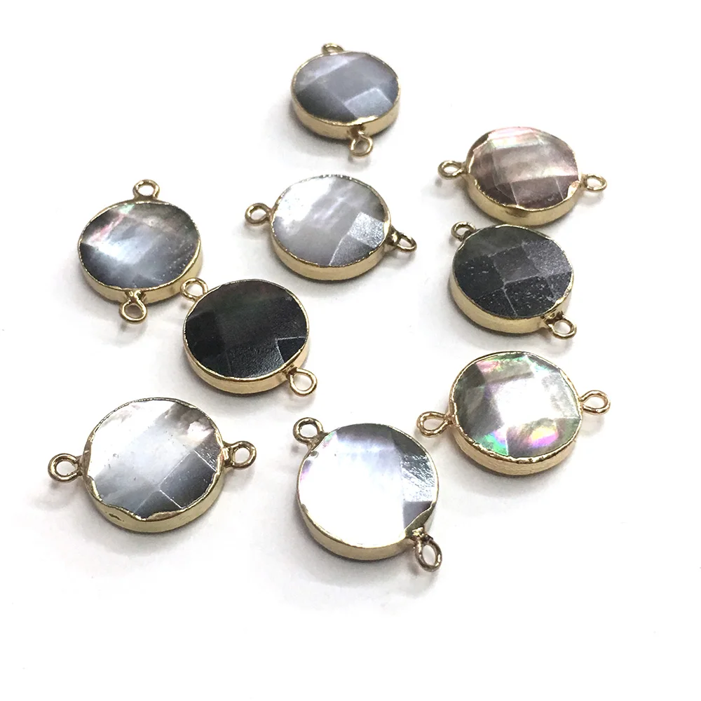 Естественная оболочка подвески граненый перламутровый корпус соединителя для