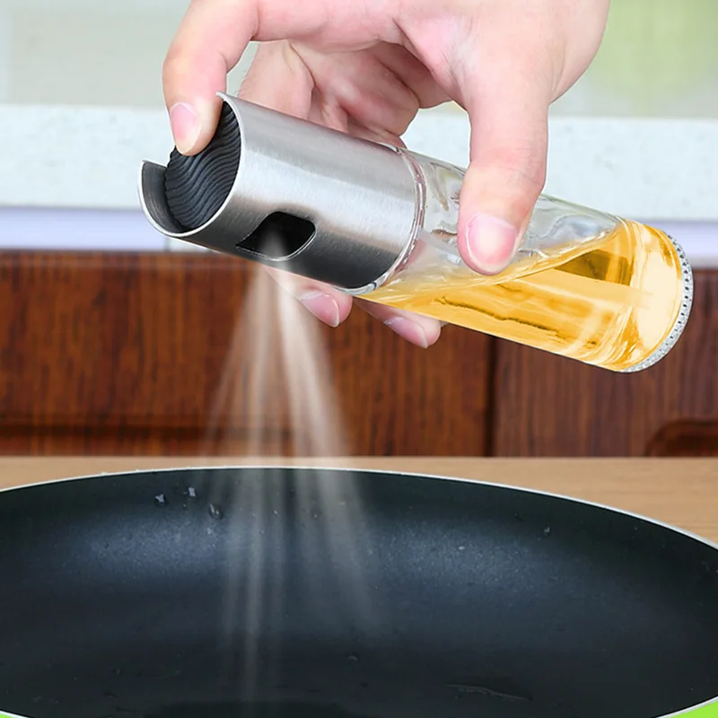 

Kitchen Stainless Steel Olive Oil Sprayer Bottle Pump Oil Pot Leak-proof Grill Sprayer Oil Dispenser Cookware Tools