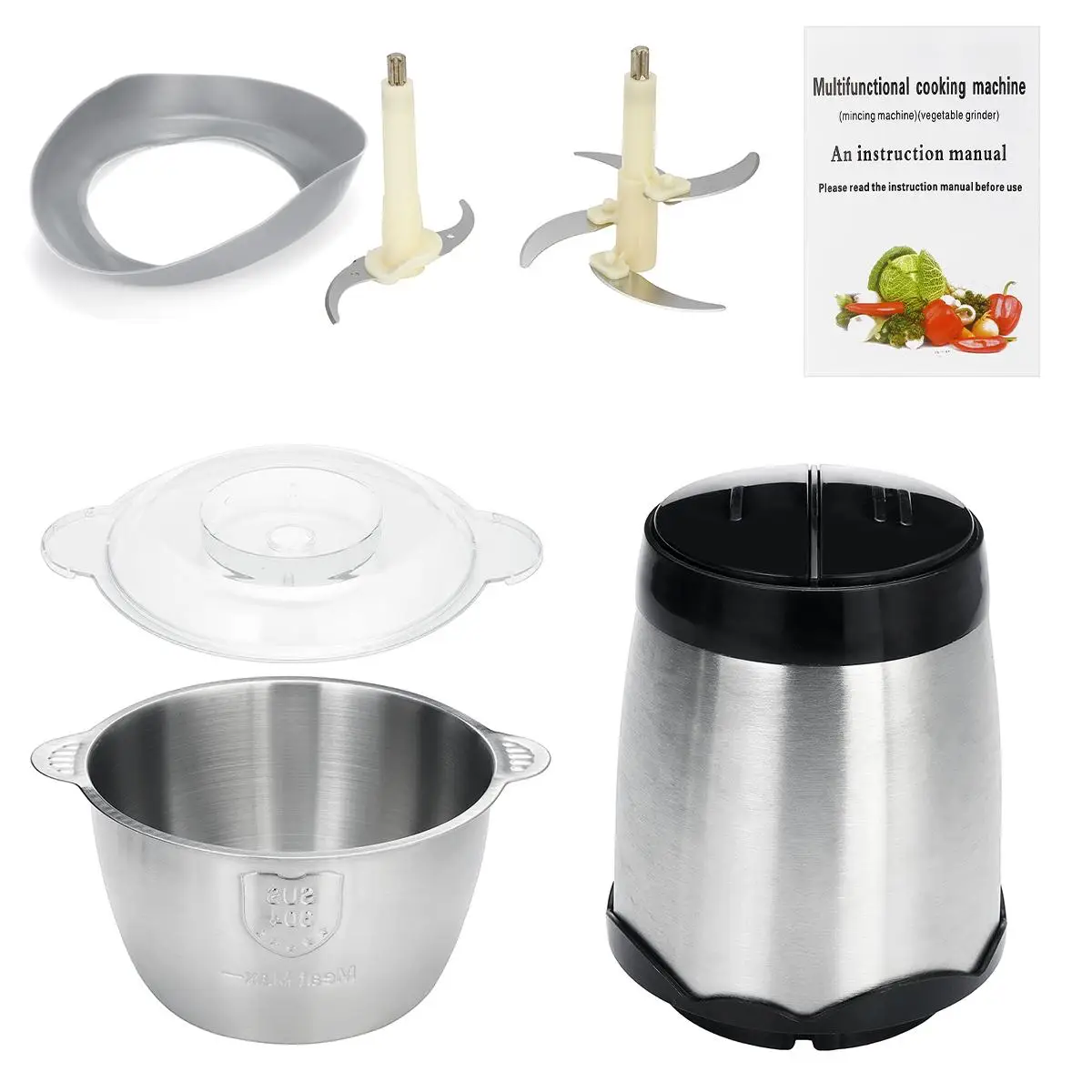 

Multi-function Electric Meat Grinder Garlic Fruits Onions Meat Food Chopper Electric Chopper Meat Grinder Mincer Food