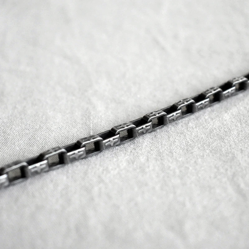 Винтажные окисленные крутые геометрические браслеты-цепочки для мужчин из