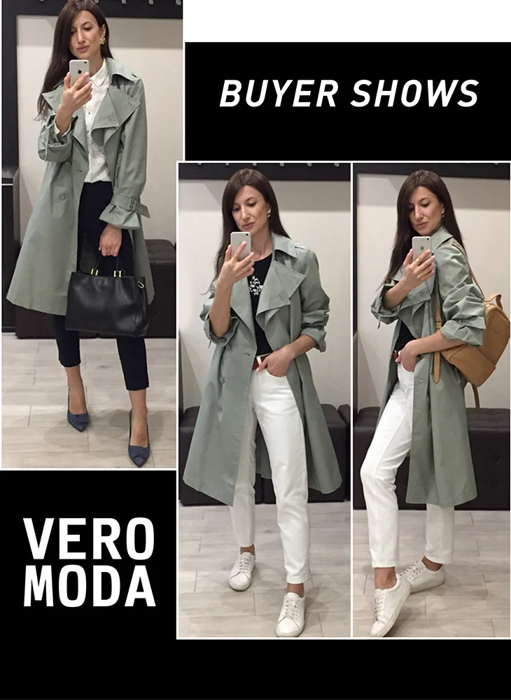 Vero Moda куртка женская женский прямой крой двухъярусный лацкан минималистский Тренч | 318321536