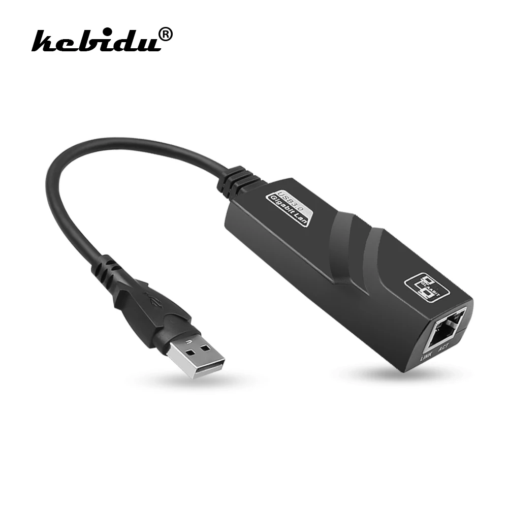 Сетевой адаптер kebidu USB 3 0 для Gigabit Ethernet RJ45 LAN (10/100/1000) Мбит/с ПК windows /VISTA/WIN7/win8/Mac