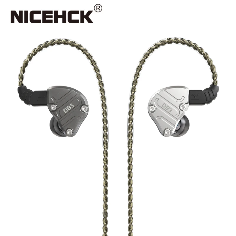 

NiceHCK DB3 2DD+1BA Hybrid 3 Driver Units In Ear Earphone Monitor Running Sport Headset HIFI Earbud IEM DJ 2Pin NX7 X49