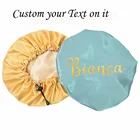 Эластичная утолщенная двухслойная Ночная шапка для парикмахерской регулируемая Женская Мягкая Шелковая шапка для душа с масляным покрытием атласная шапка с принтом логотипа