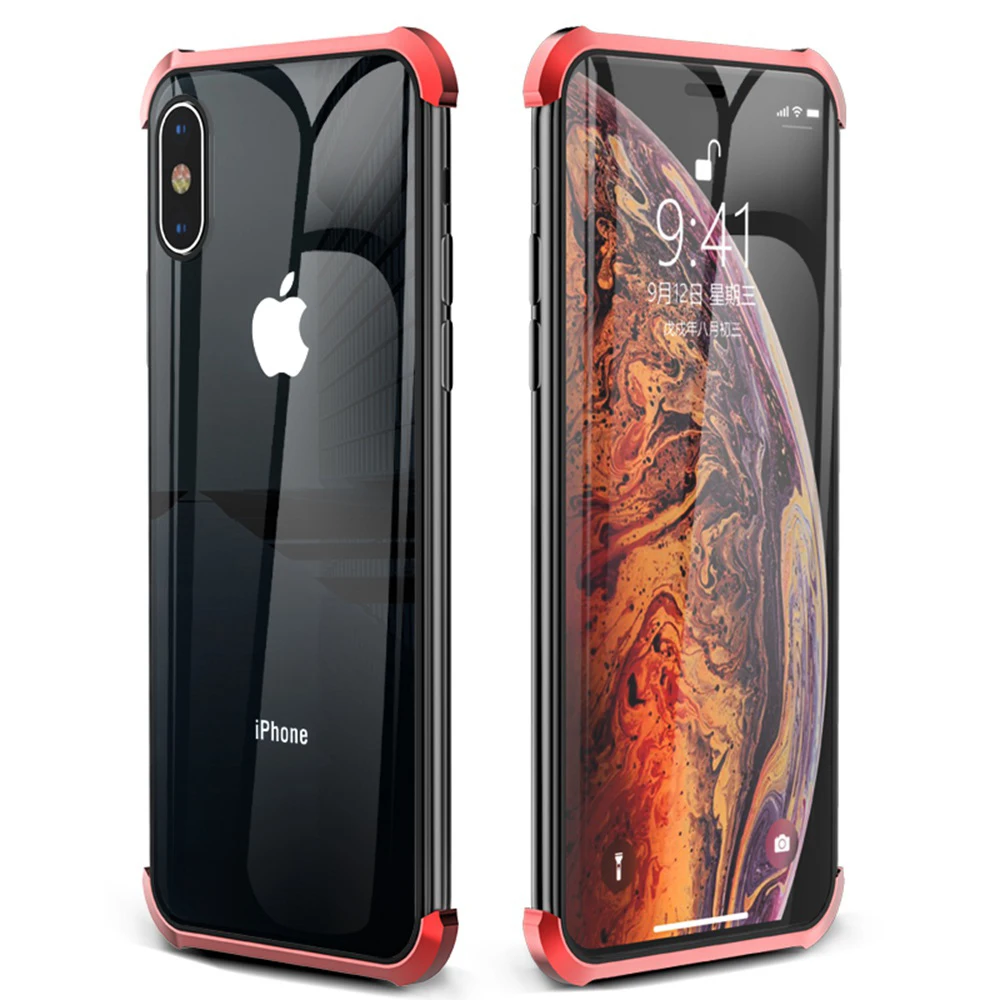 Eqvvol металлический магнитный адсорбционный чехол для iPhone XS MAX X XR 8 7 Plus 6 6s