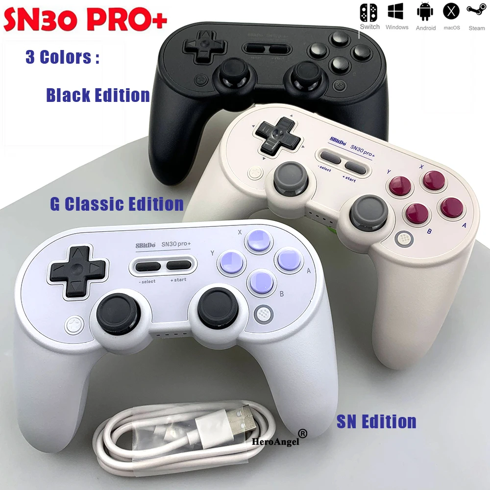 Новейшая модель 8bitdo SN30 Pro + SF30 Bluetooth беспроводной геймпад для Windows Android macOS Nintendo