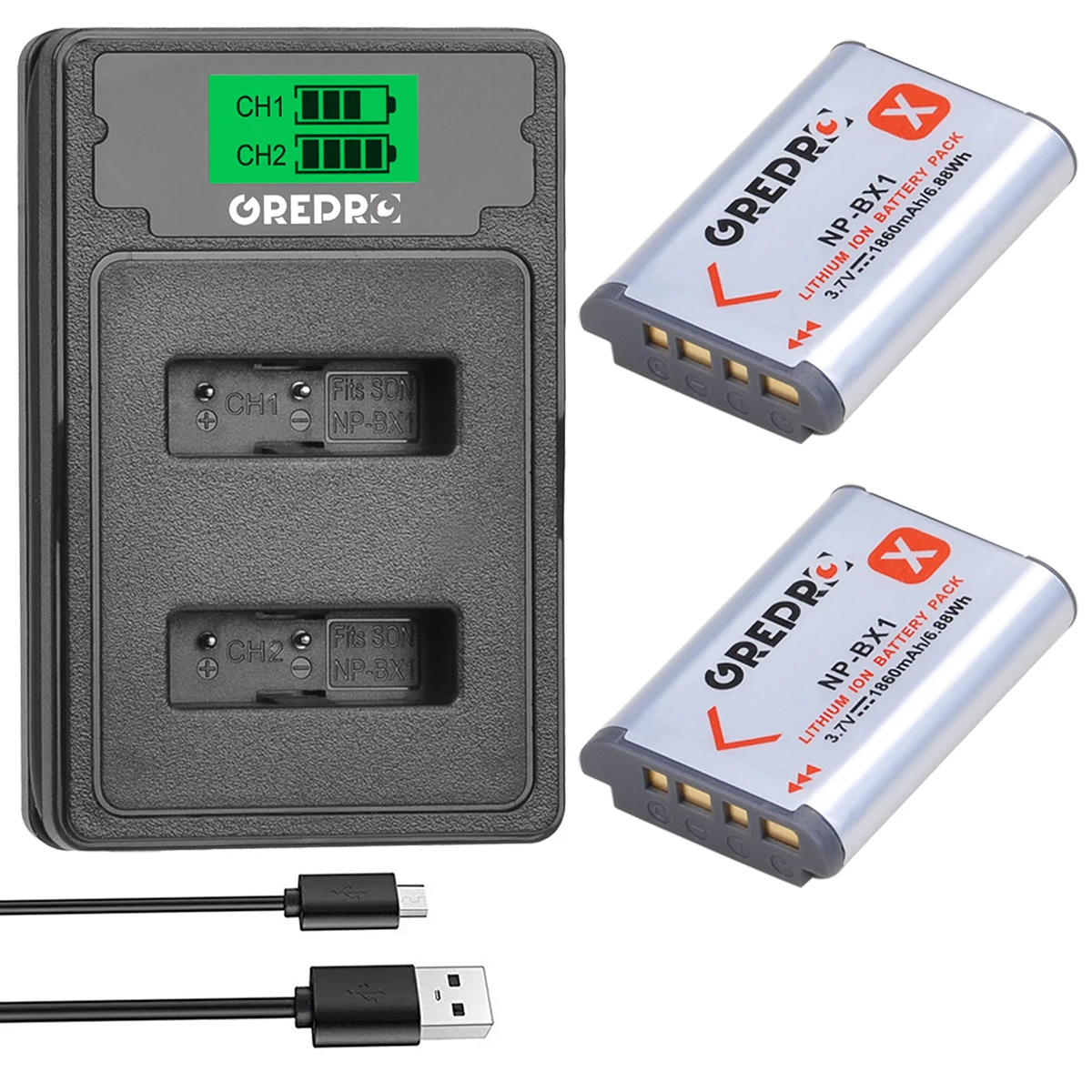 Аккумулятор NPBX1 NP-BX1 1860 мАч с зарядным устройством NP BX1 для Sony zv-1 DSC- RX100 M7 M6 AS300 HX400 HX60